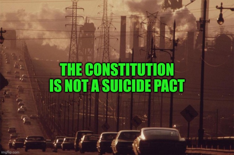 pollution | THE CONSTITUTION

IS NOT A SUICIDE PACT | image tagged in pollution,finance capitalism,your freedom ends where my lungs begin | made w/ Imgflip meme maker