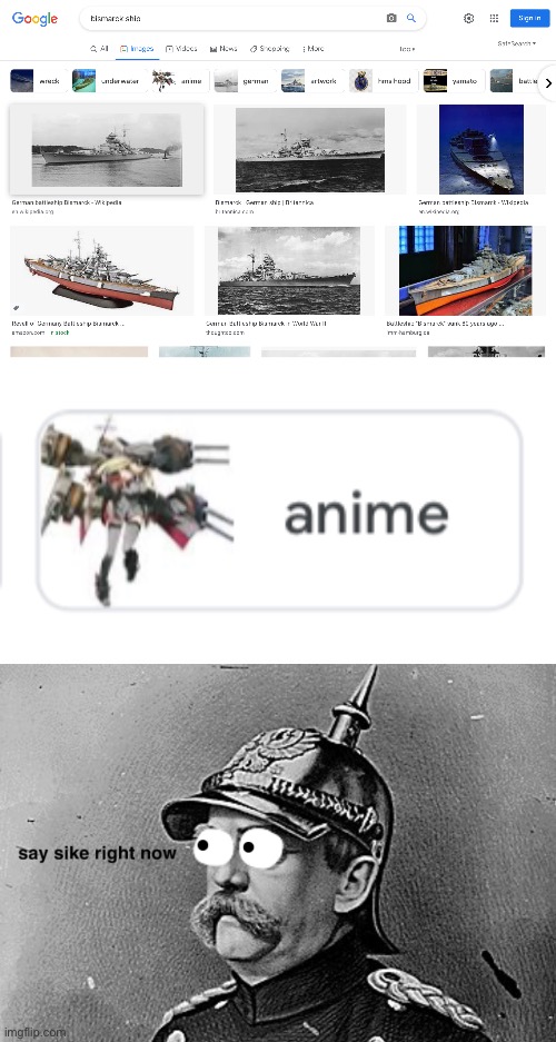 oh nein, not der Bismarck! | made w/ Imgflip meme maker