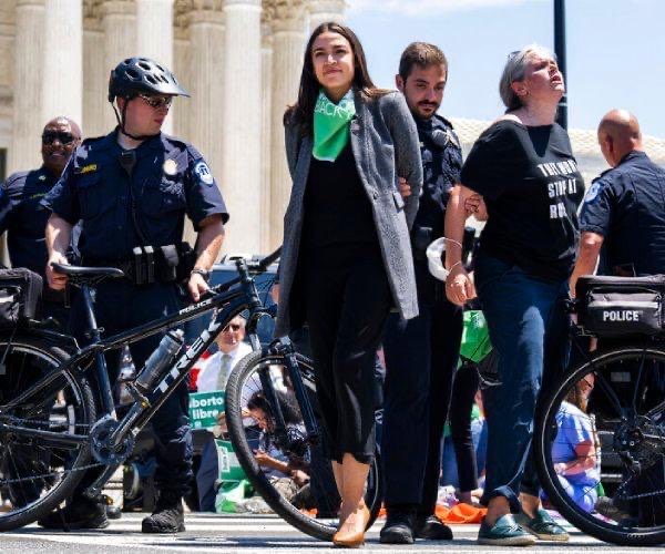 AOC arrest Blank Meme Template