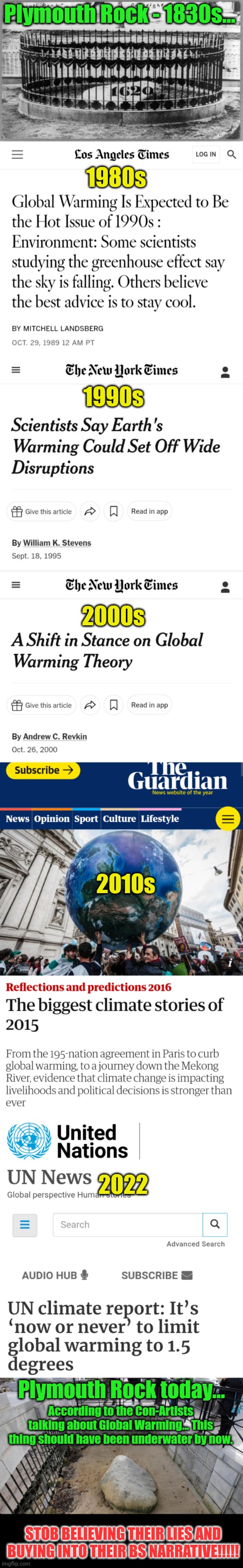 Climate Change is a lie.  If you believe it - that's on you. | Plymouth Rock - 1830s... 1980s; 1990s; 2000s; 2010s; 2022; Plymouth Rock today... According to the Con-Artists talking about Global Warming... This thing should have been underwater by now. STOB BELIEVING THEIR LIES AND BUYING INTO THEIR BS NARRATIVE!!!!! | image tagged in blank black | made w/ Imgflip meme maker