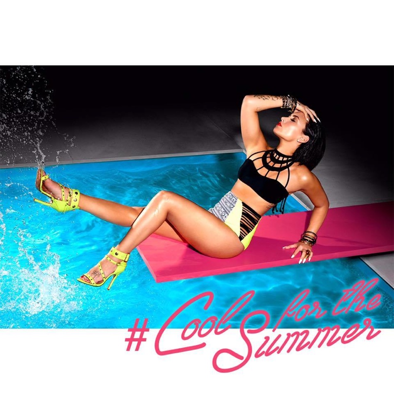 High Quality Demi Lovato Cool for the summer Blank Meme Template