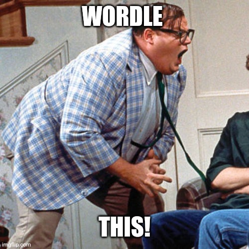 Wordle This | WORDLE; THIS! | image tagged in chris farley for the love of god | made w/ Imgflip meme maker