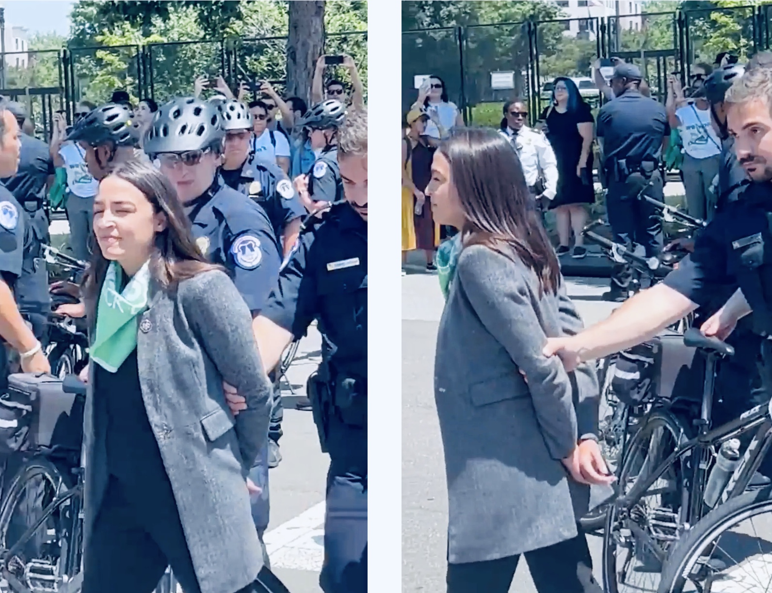 AOC fake handcuffs Blank Meme Template