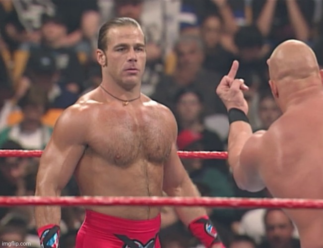 Steve Austin middle finger | image tagged in steve austin middle finger | made w/ Imgflip meme maker