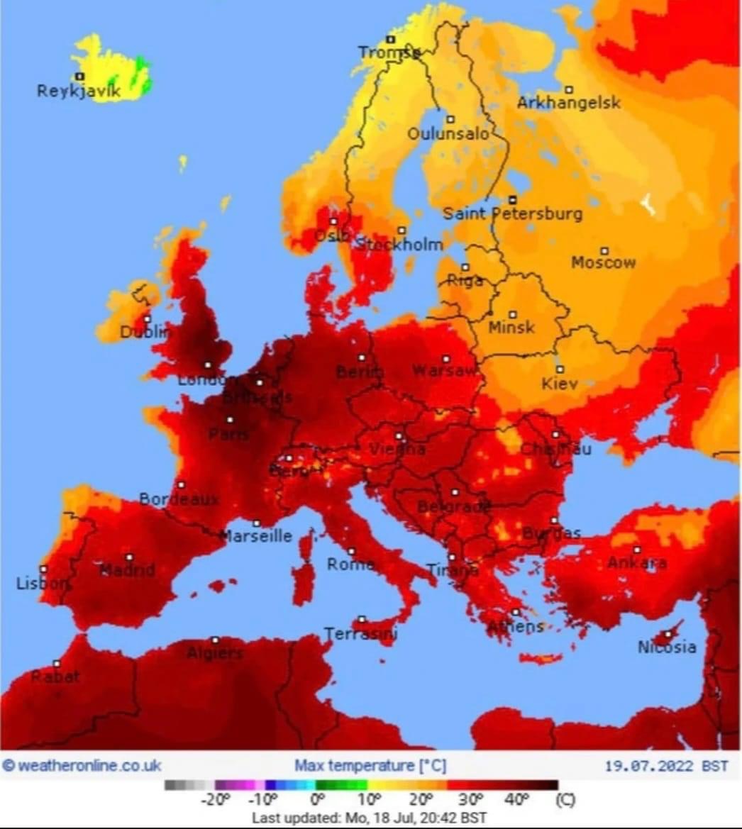 Europe Heat wave summer 2022 Blank Meme Template