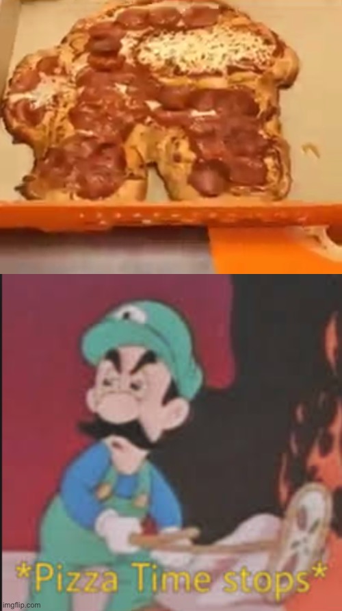 Amogus | image tagged in pizza time stops | made w/ Imgflip meme maker
