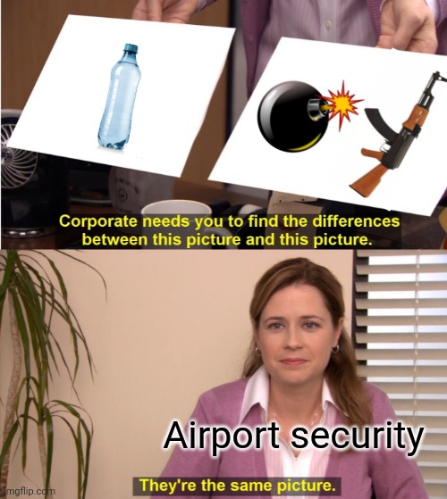 They're The Same Picture | Airport security | image tagged in memes,they're the same picture,funny meme | made w/ Imgflip meme maker