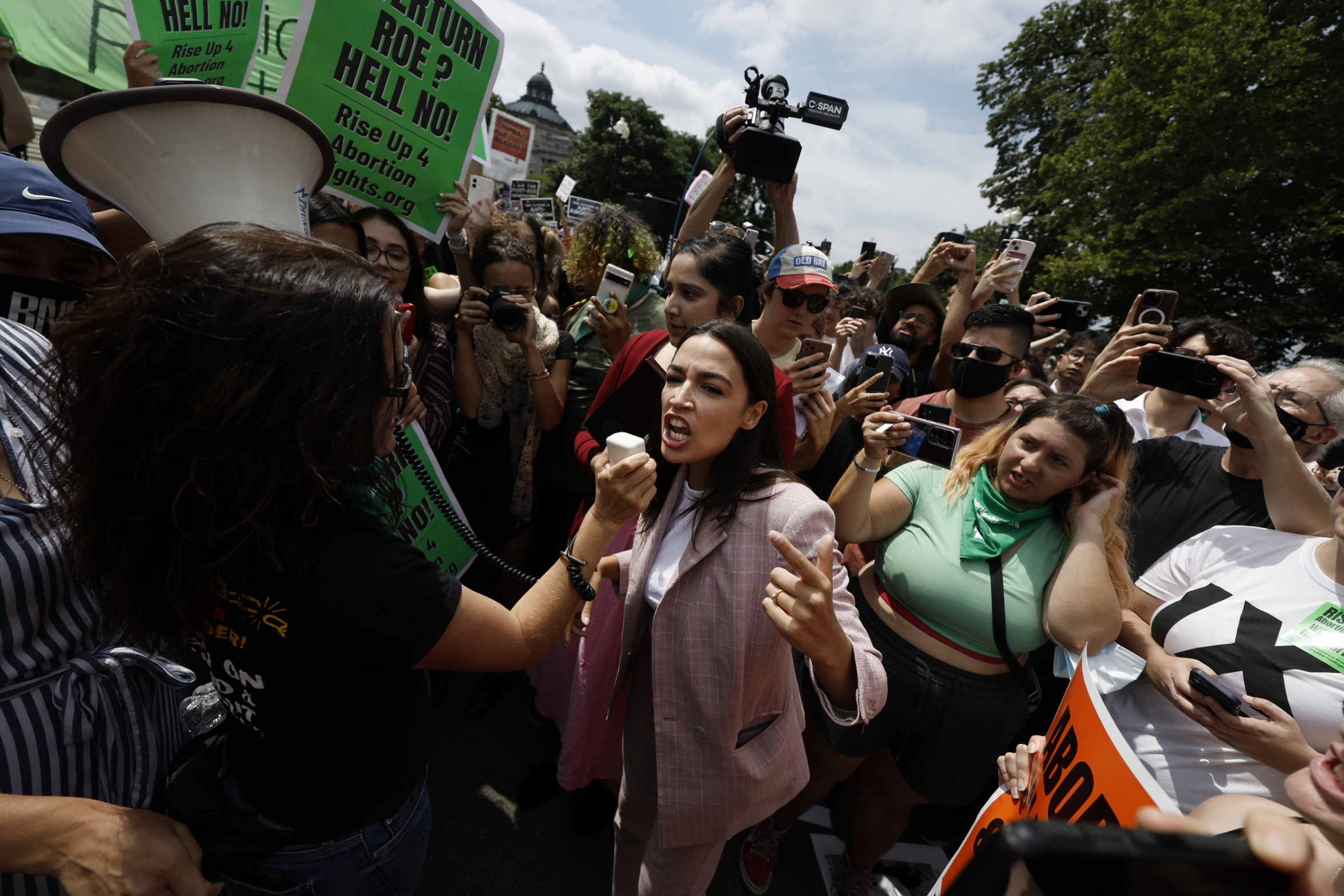 High Quality AOC Protest Blank Meme Template