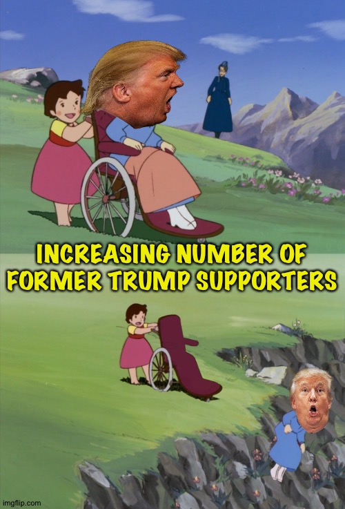 What more and more former Trumpies want to do | INCREASING NUMBER OF FORMER TRUMP SUPPORTERS | image tagged in heidi anime | made w/ Imgflip meme maker