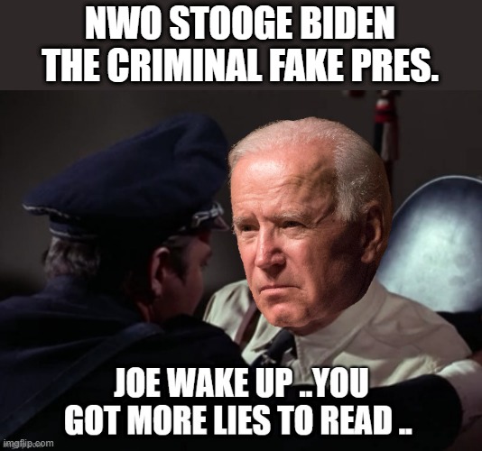 ENEMIES WITHIN | NWO STOOGE BIDEN THE CRIMINAL FAKE PRES. | image tagged in democrat | made w/ Imgflip meme maker