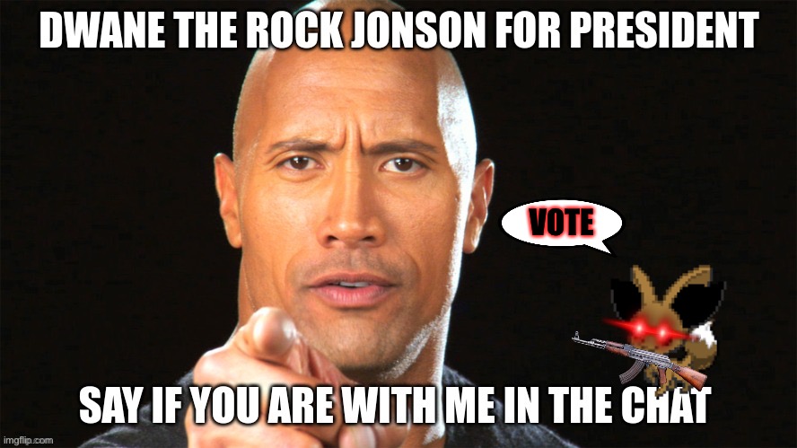 vote or else fennevee will summon a lemon | VOTE | image tagged in dwayne the rock johnson for president,fennevee,the rock | made w/ Imgflip meme maker