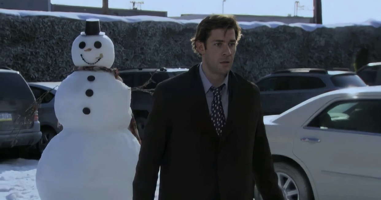 Jim and the snowman Blank Meme Template