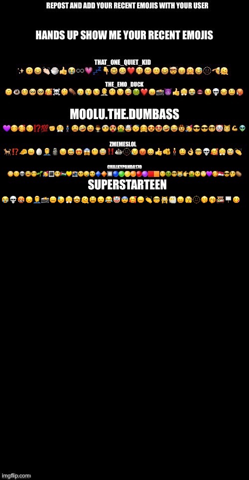 SUPERSTARTEEN; 😭💀🤬😞🤦‍♂️📸😐😓😤🤩🫠😫😦😂🤡😨🥰😑👏🤓🙀😶‍🌫️😖🫣🫥🫢🤭🍱🪧😋 | made w/ Imgflip meme maker