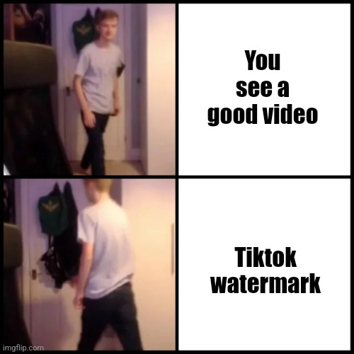 Tommyinnit Drake Hotline Bling | You see a good video; Tiktok watermark | image tagged in tommyinnit drake hotline bling | made w/ Imgflip meme maker