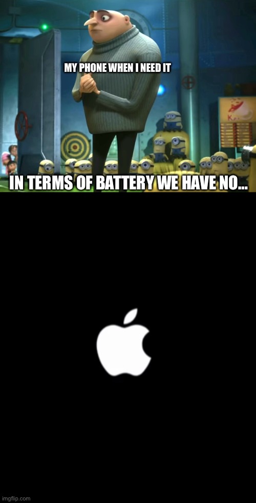 I should try to charge more often | MY PHONE WHEN I NEED IT; IN TERMS OF BATTERY WE HAVE NO… | image tagged in in terms of money we have no money,iphone | made w/ Imgflip meme maker