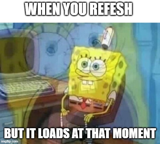 Internal screaming |  WHEN YOU REFESH; BUT IT LOADS AT THAT MOMENT | image tagged in internal screaming | made w/ Imgflip meme maker