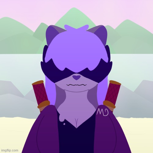 the shores are foggy in Lunum's world today. (my art and character) | image tagged in furry,art,drawings,raccoon,beach | made w/ Imgflip meme maker