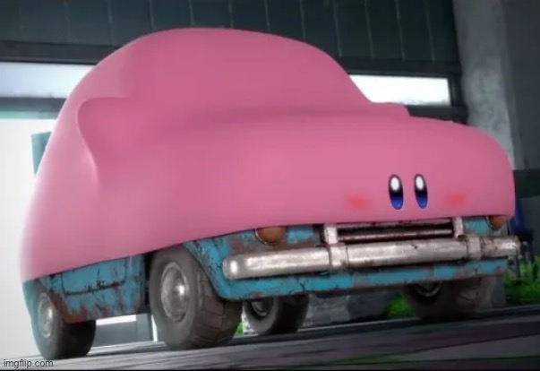 Kirby Car | image tagged in kirby car | made w/ Imgflip meme maker