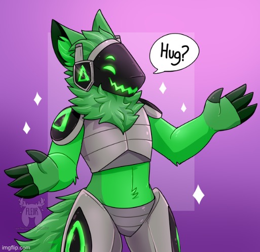 A proto hug anyone? (Art by the one and only, Fleurfurr) | image tagged in art furry,idk,mk | made w/ Imgflip meme maker