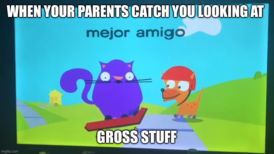 Is this true for anybody else? | WHEN YOUR PARENTS CATCH YOU LOOKING AT; GROSS STUFF | image tagged in hbo | made w/ Imgflip meme maker