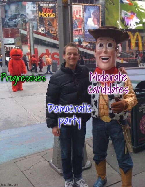Clinton, Pelosi, Biden... | Moderate
candidates; Progressives; Democratic
party | image tagged in devastated elmo,betrayal,how many other lies have i been told by the council | made w/ Imgflip meme maker