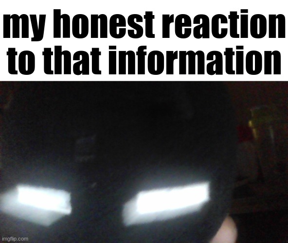 my honest reaction to that information | made w/ Imgflip meme maker