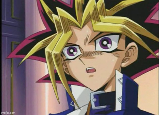 Yami Yugi (freak out) | image tagged in yami yugi freak out | made w/ Imgflip meme maker