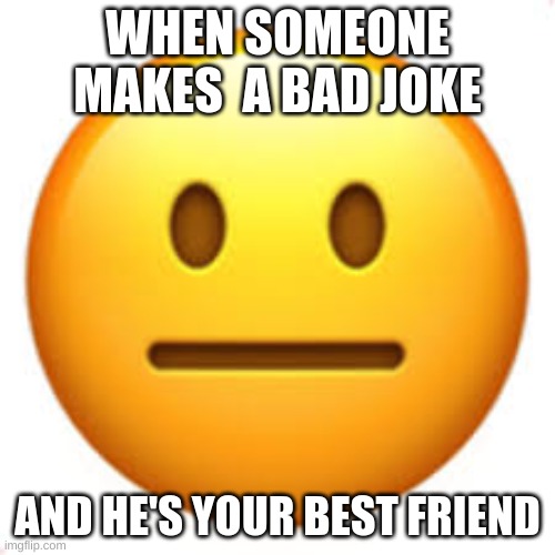 Wow bro, Get Downgraded to friend | WHEN SOMEONE MAKES  A BAD JOKE; AND HE'S YOUR BEST FRIEND | image tagged in not funny,didn't laugh,didn't ask,funny,memes,true | made w/ Imgflip meme maker