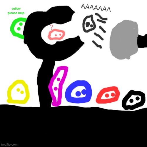 Blank Transparent Square | AAAAAAA; yellow please help; ? | image tagged in memes,blank transparent square | made w/ Imgflip meme maker
