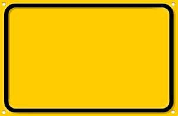 High Quality Blank Yellow Sign 200% Blank Meme Template
