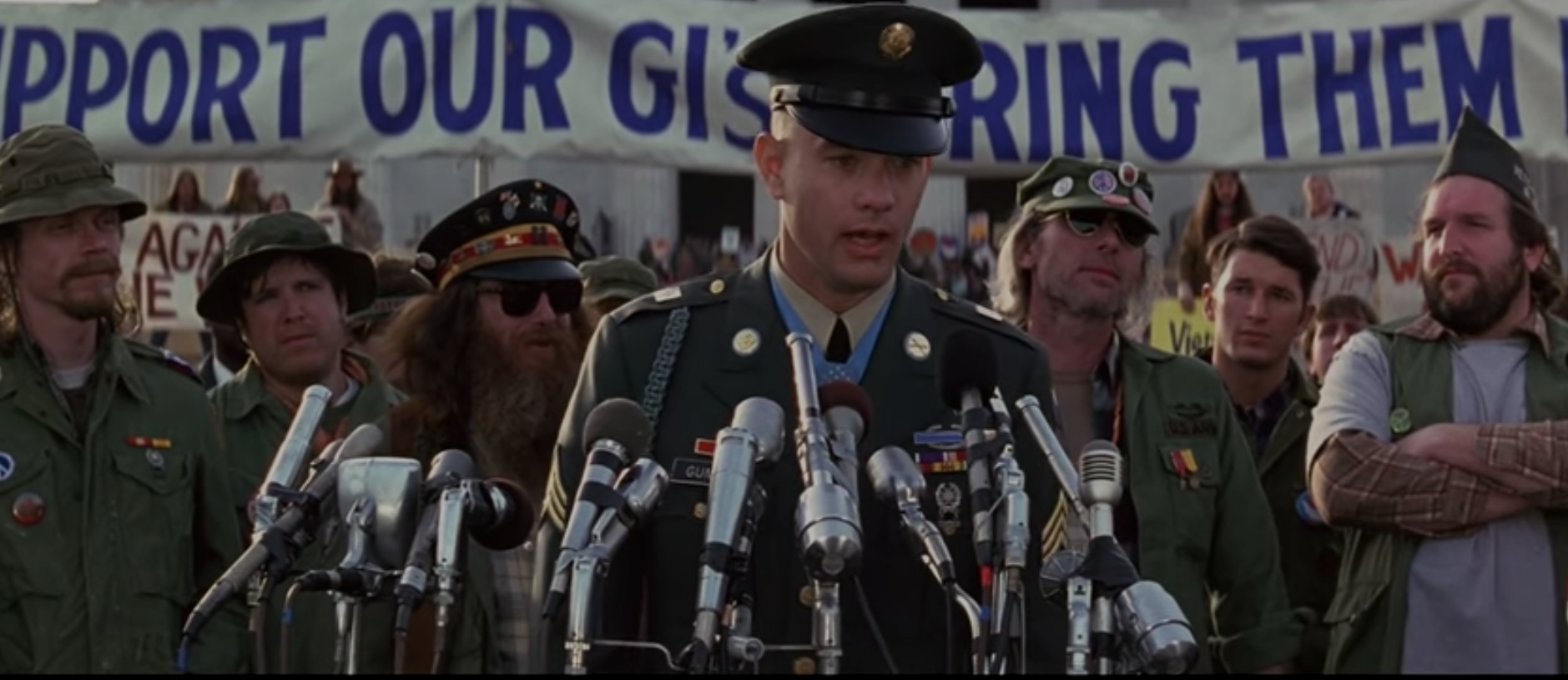 High Quality Forrest Gump in Washington talking about Vietnam Blank Meme Template