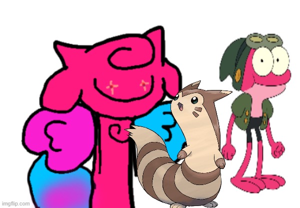 kawaii teams up with sprig plantar and a furret to destroy the mulitverse together | made w/ Imgflip meme maker