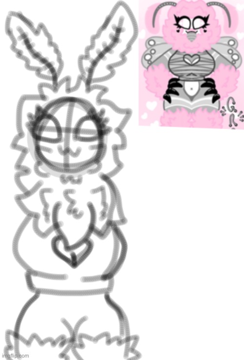 WIP drawing of Grayy the moth of Bun-Bun (Fr how do I make the arms-) | image tagged in furry,art | made w/ Imgflip meme maker