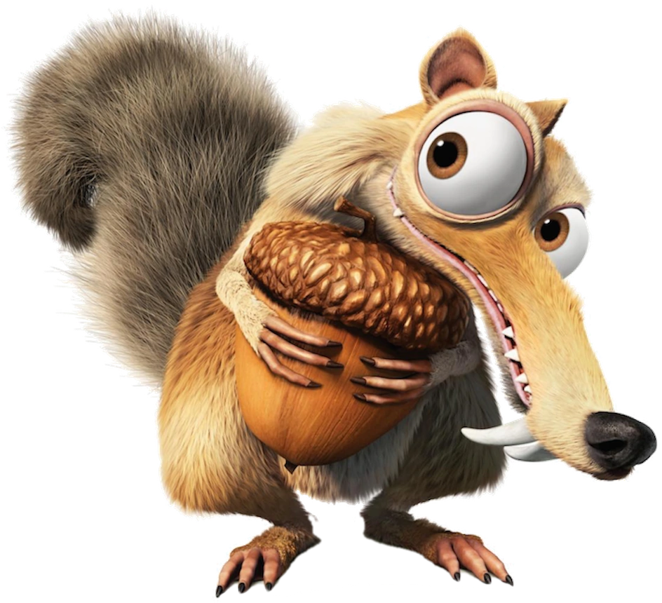 Scrat with his nut Blank Meme Template
