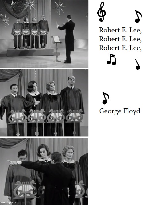 Statue Song | image tagged in confederate statues,robert e lee,singing | made w/ Imgflip meme maker