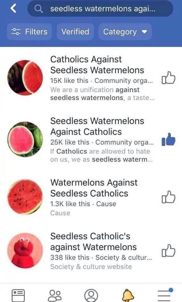 Catholics against seedless watermelons Blank Meme Template