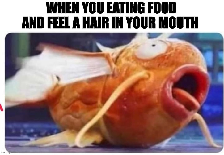 WHEN YOU EATING FOOD AND FEEL A HAIR IN YOUR MOUTH | image tagged in gag | made w/ Imgflip meme maker