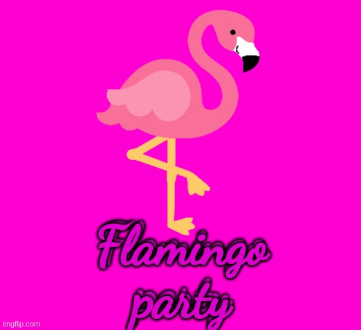 Flamingo
party | made w/ Imgflip meme maker