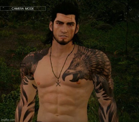 Shirtless Gladiolus | image tagged in shirtless gladiolus | made w/ Imgflip meme maker