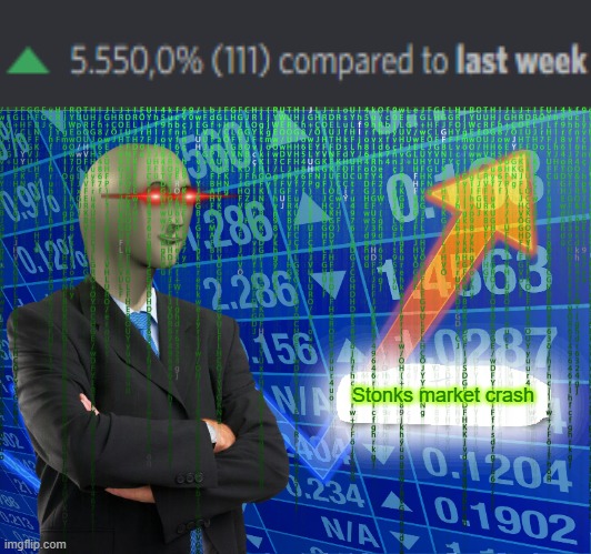 Discord stats are in overdrive | Stonks market crash | image tagged in empty stonks | made w/ Imgflip meme maker