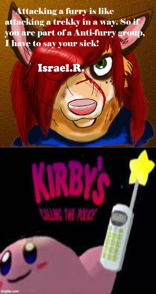 kriby calling the police | made w/ Imgflip meme maker