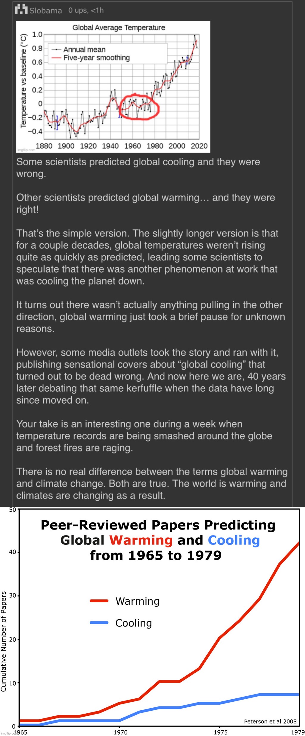 What “global cooling” was about. To borrow a line from conservatives: it was just a theory | image tagged in sloth roast global cooling,global cooling vs global warming,global warming,global cooling,climate change,science | made w/ Imgflip meme maker