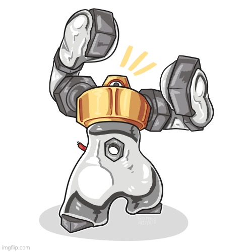 Idk why I luv melmetal now :00 (art not by me) | image tagged in melmetal,why are you reading this | made w/ Imgflip meme maker