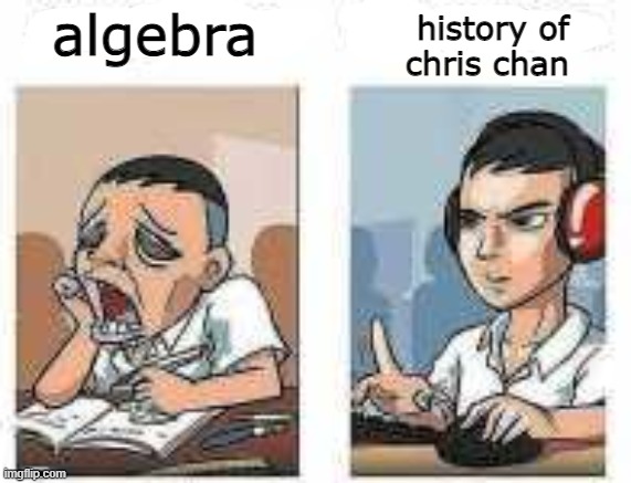 based on real events | history of chris chan; algebra | made w/ Imgflip meme maker