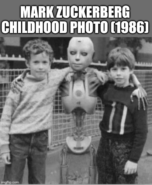 MARK ZUCKERBERG CHILDHOOD PHOTO (1986) | image tagged in funny memes | made w/ Imgflip meme maker