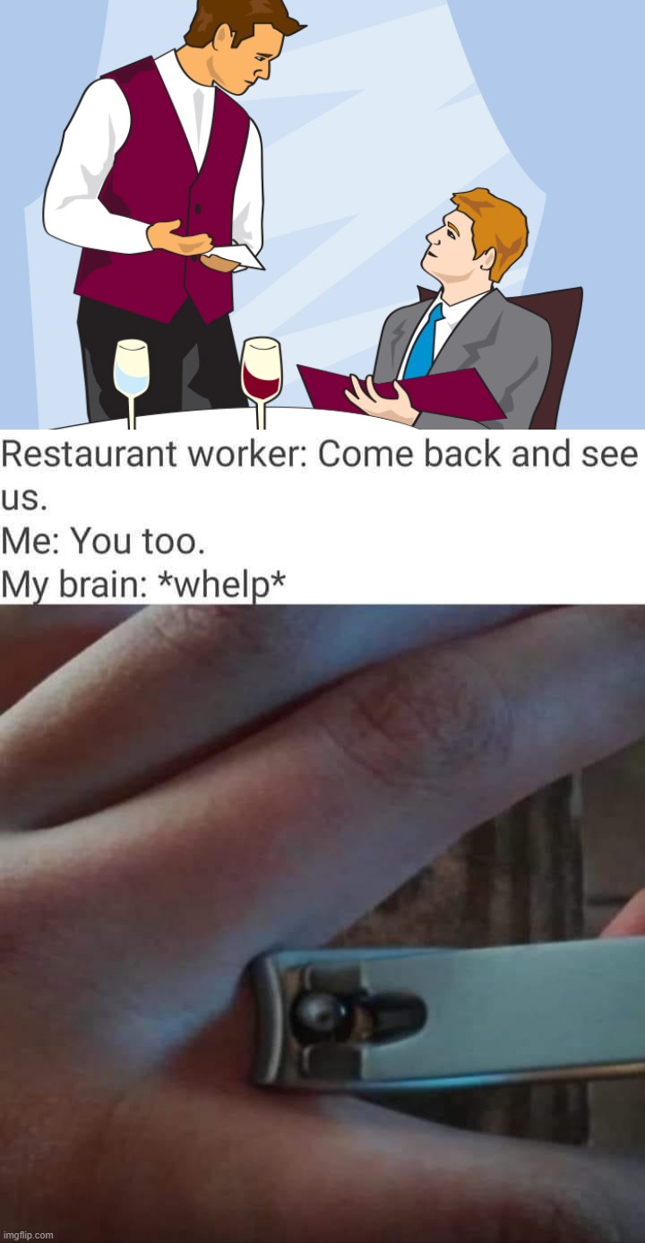 When you reply with something really stupid | image tagged in restaurant ordering,reply | made w/ Imgflip meme maker