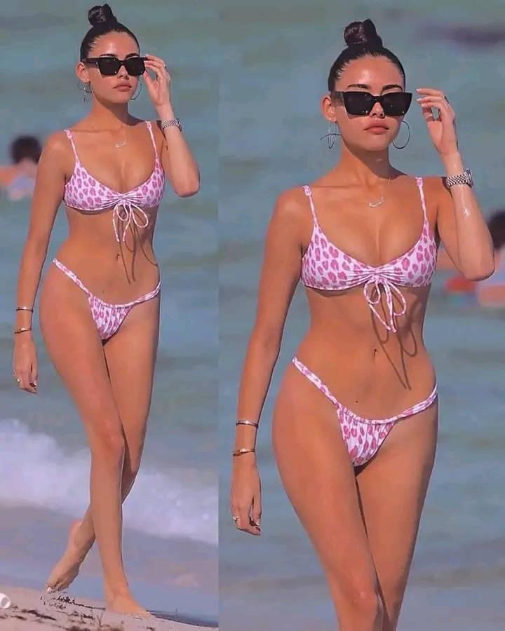 MADISON BEER - IN A PINK BIKINI - SORT OF A THONG !!??