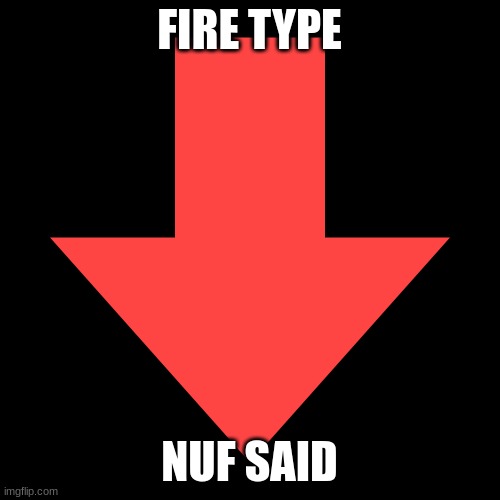 Downvote Button | FIRE TYPE NUF SAID | image tagged in downvote button | made w/ Imgflip meme maker