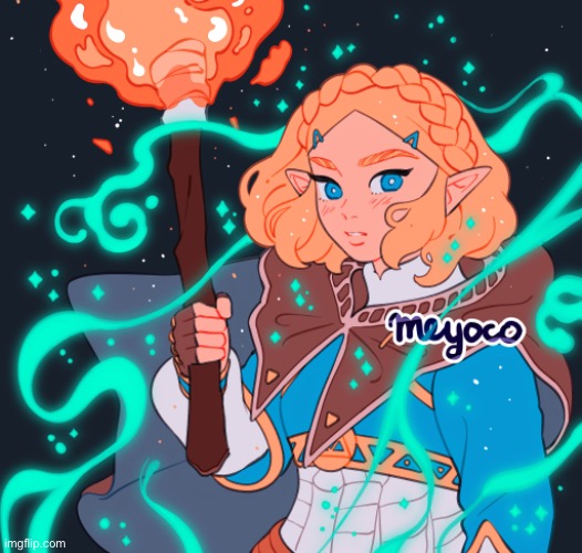 Zelda botw fanart by @Meyoco | image tagged in the legend of zelda breath of the wild | made w/ Imgflip meme maker