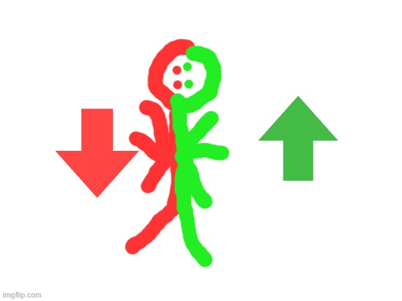 THE UPVOTE AND DOWNVOTE GOD MIXET TOGHETHER | image tagged in blank white template | made w/ Imgflip meme maker